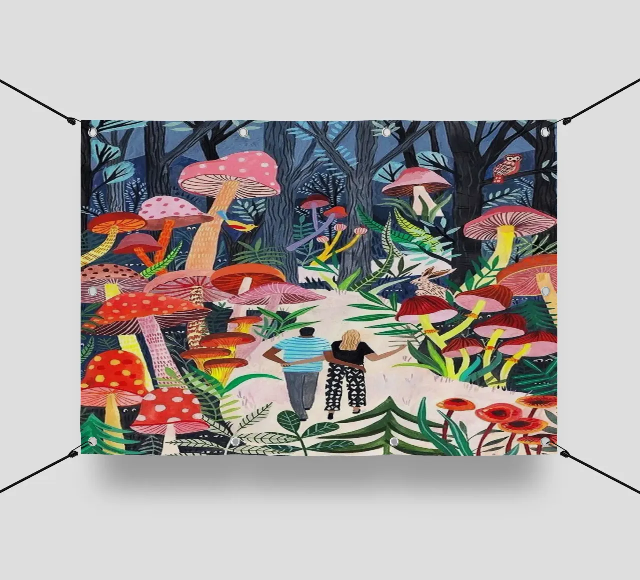 couple in colorful forest telo in pvc da melts