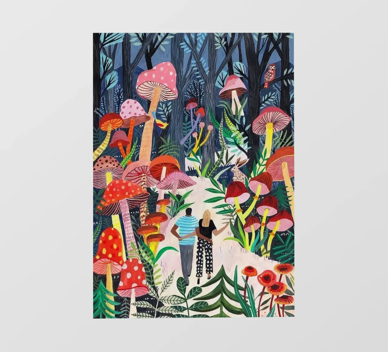 couple in colorful forest telo in pvc da melts