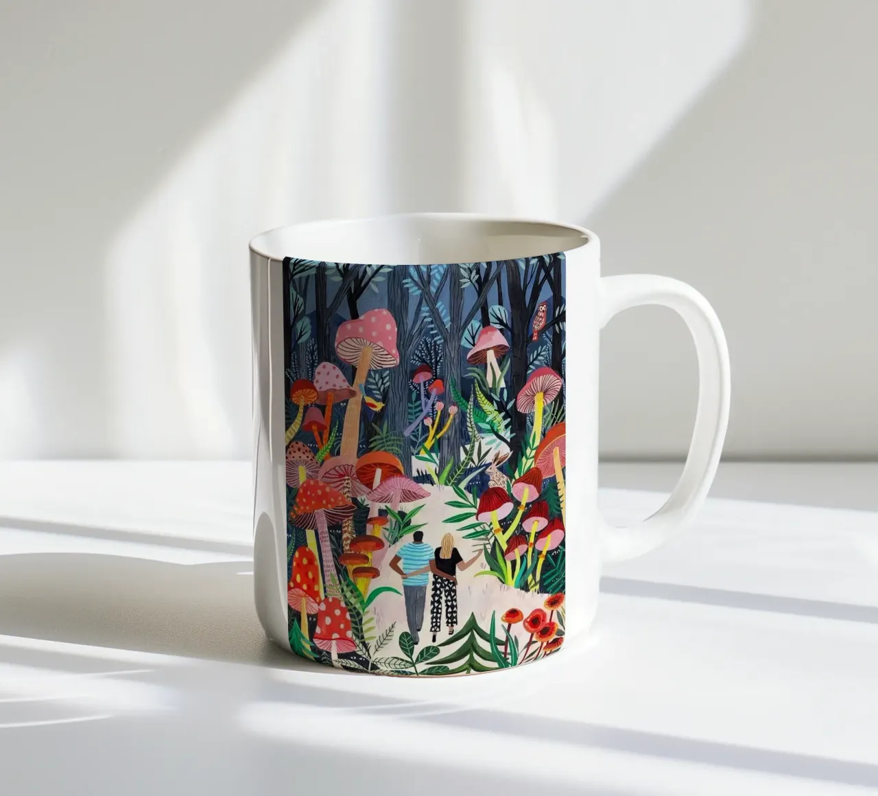 couple in colorful forest tazza in ceramica da melts