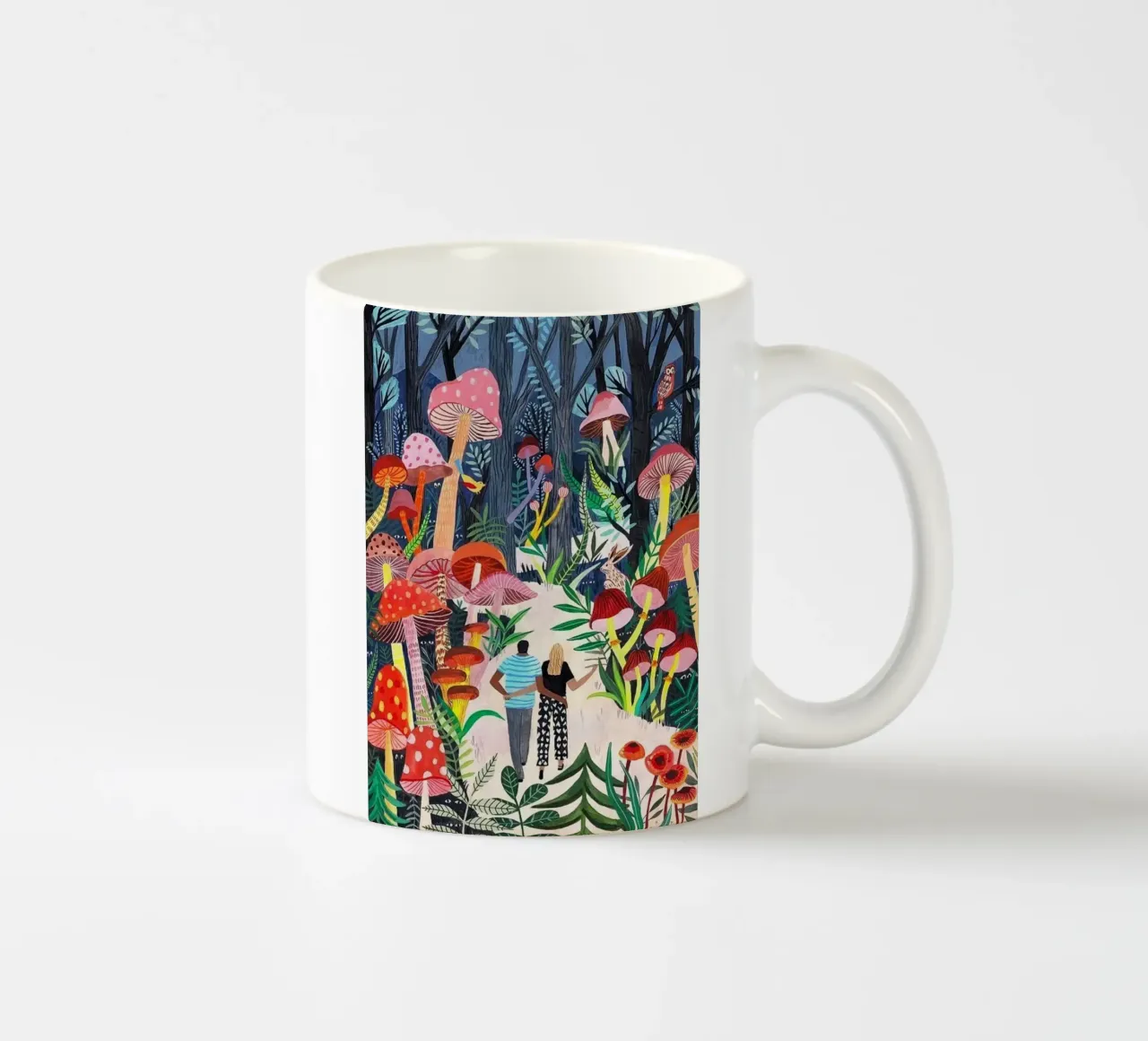 couple in colorful forest tazza in ceramica da melts