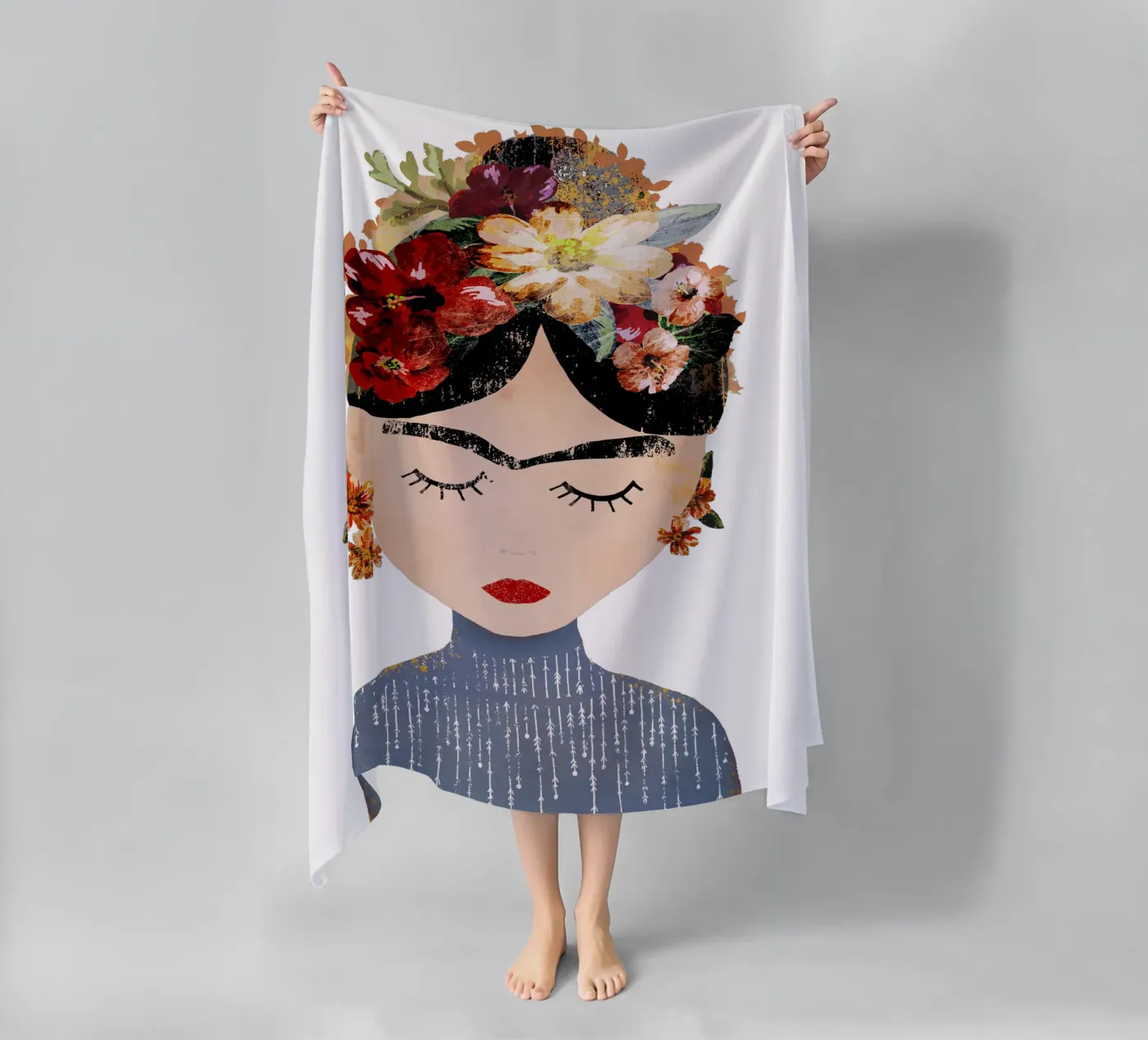 Frida (without background) serviette de plage de treechild