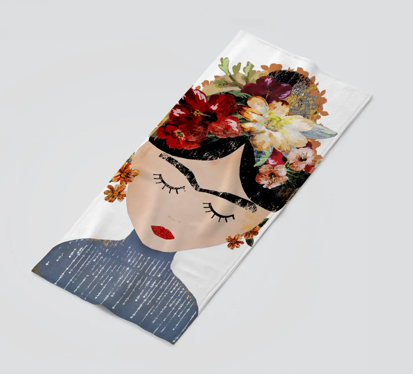 Frida (without background) serviette de plage de treechild