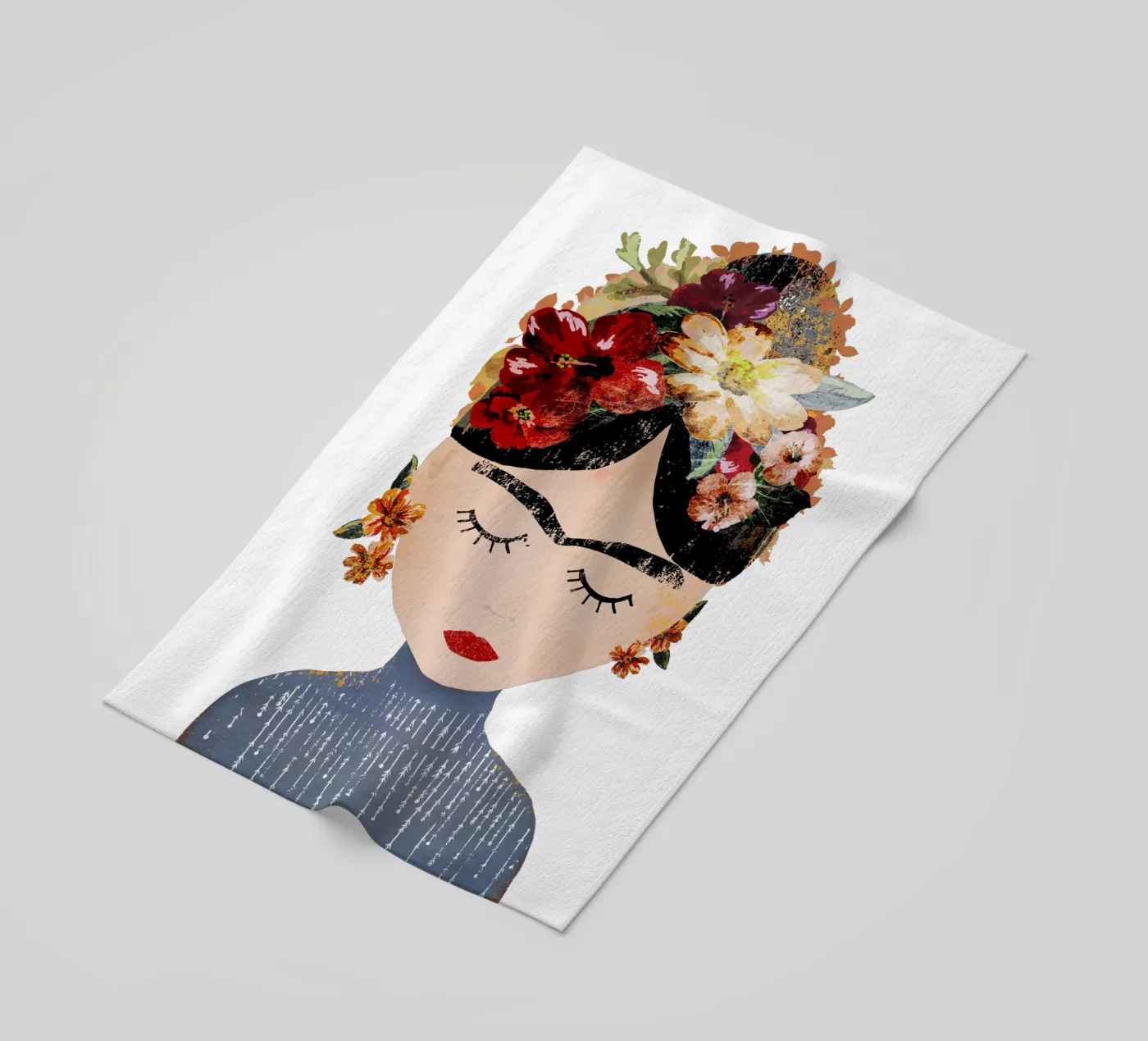 Frida (without background) serviette de plage de treechild
