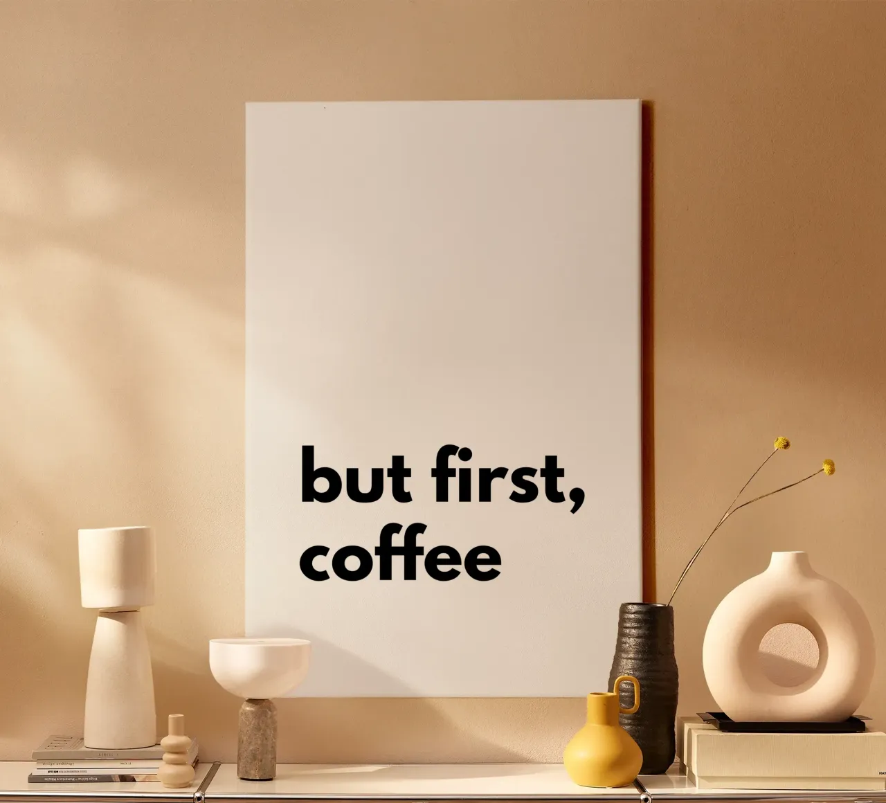 but first coffee canvas met Baklijst van Typo Designs