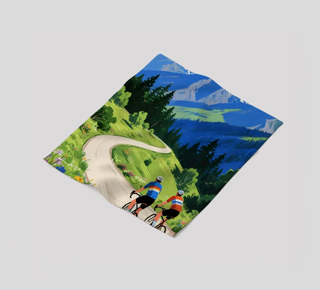 cyclists in nature coperta in pile da knowledge