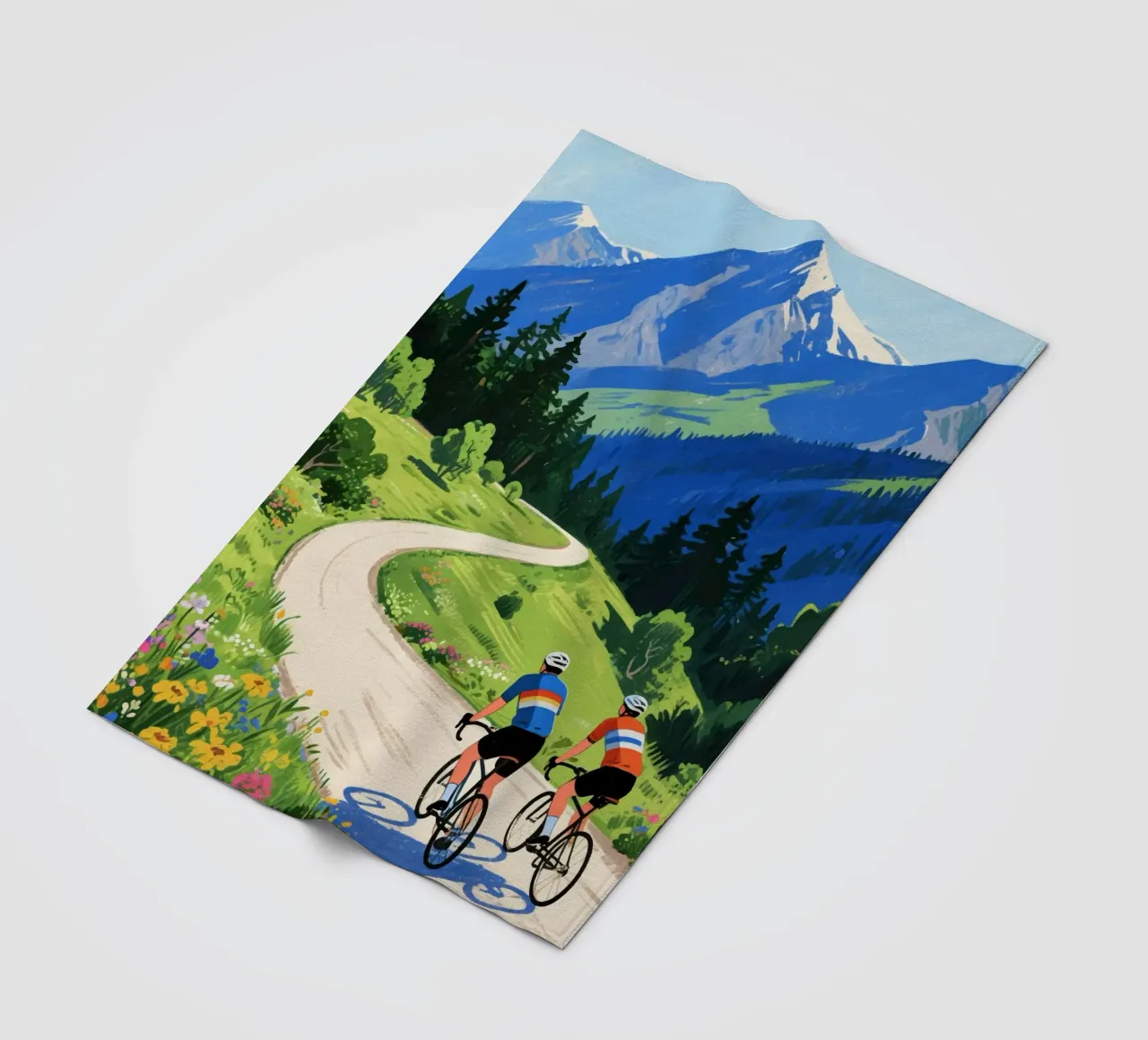 cyclists in nature coperta in pile da knowledge
