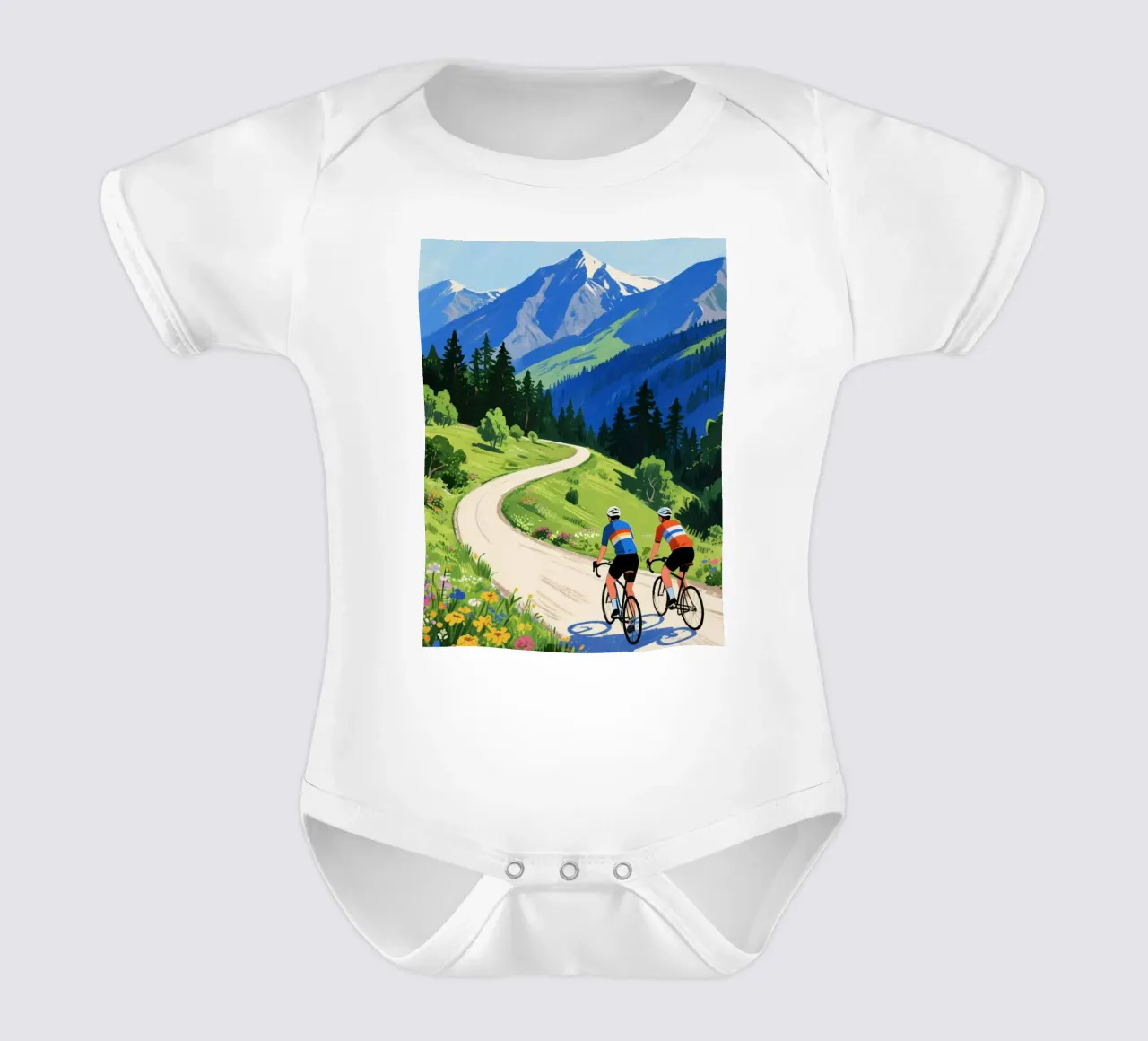 cyclists in nature body neonato maniche corte da knowledge
