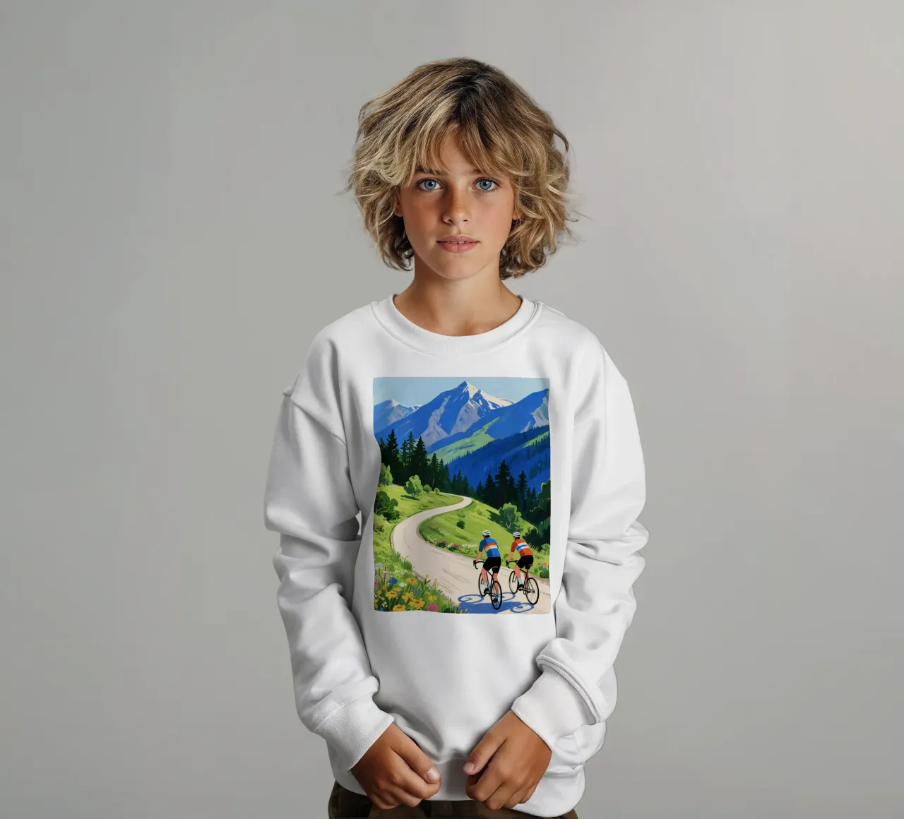 cyclists in nature felpa bambino da knowledge