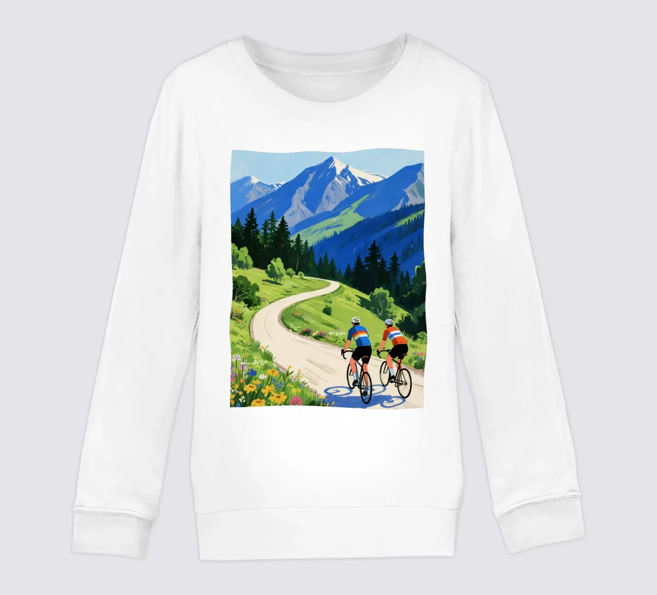 cyclists in nature felpa bambino da knowledge