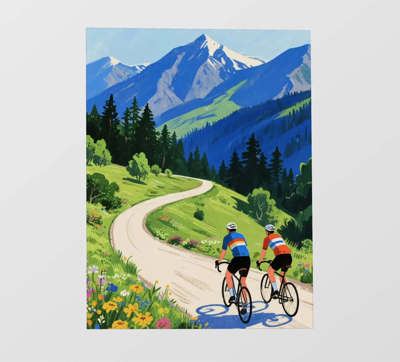 cyclists in nature pellicola backlit da knowledge