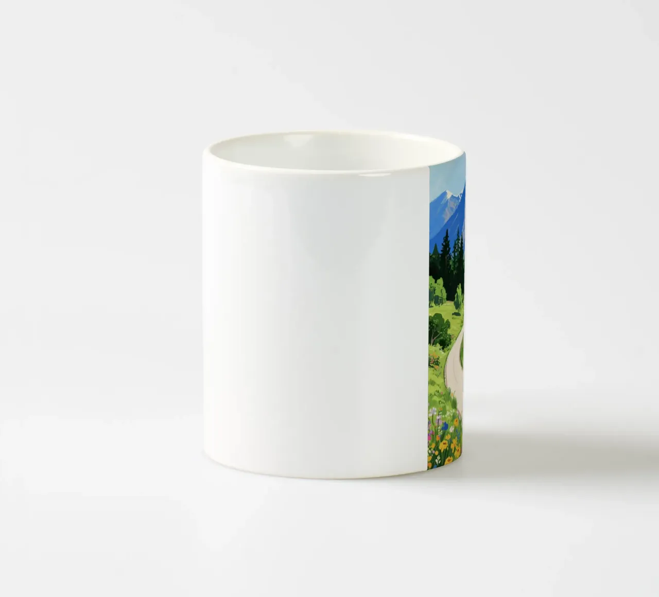 cyclists in nature tazza in ceramica da knowledge