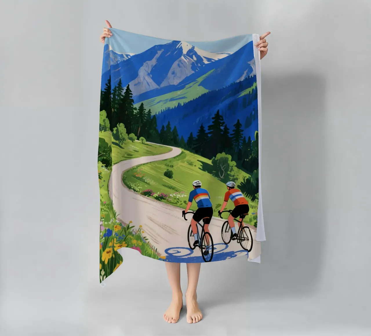 cyclists in nature telo mare da knowledge