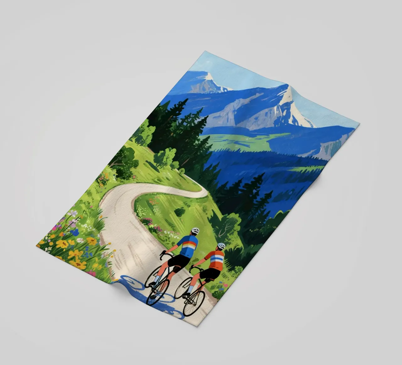 cyclists in nature telo mare da knowledge