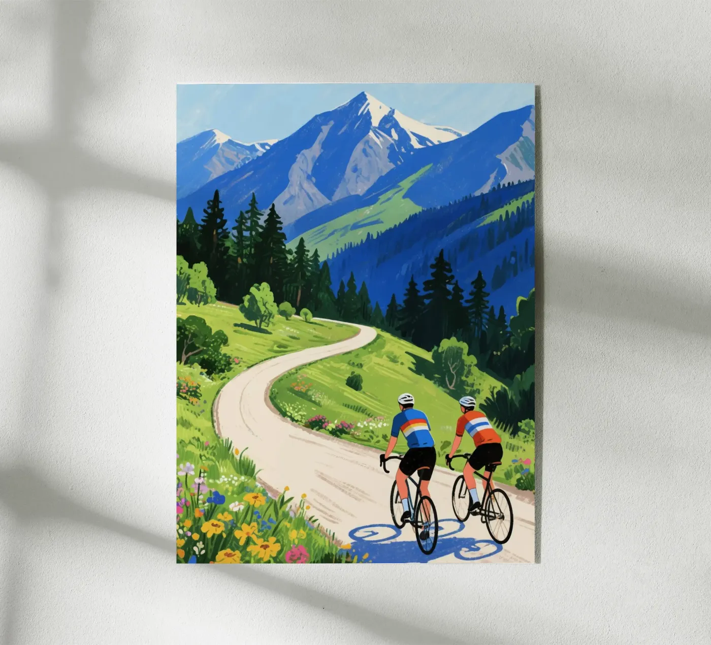 cyclists in nature plexiglass da knowledge