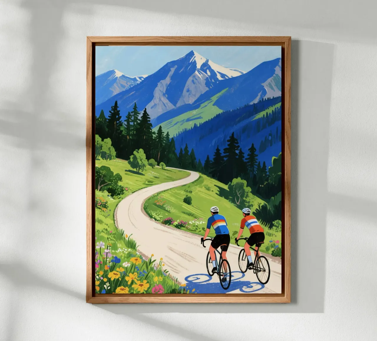 cyclists in nature alluminio dibond da knowledge