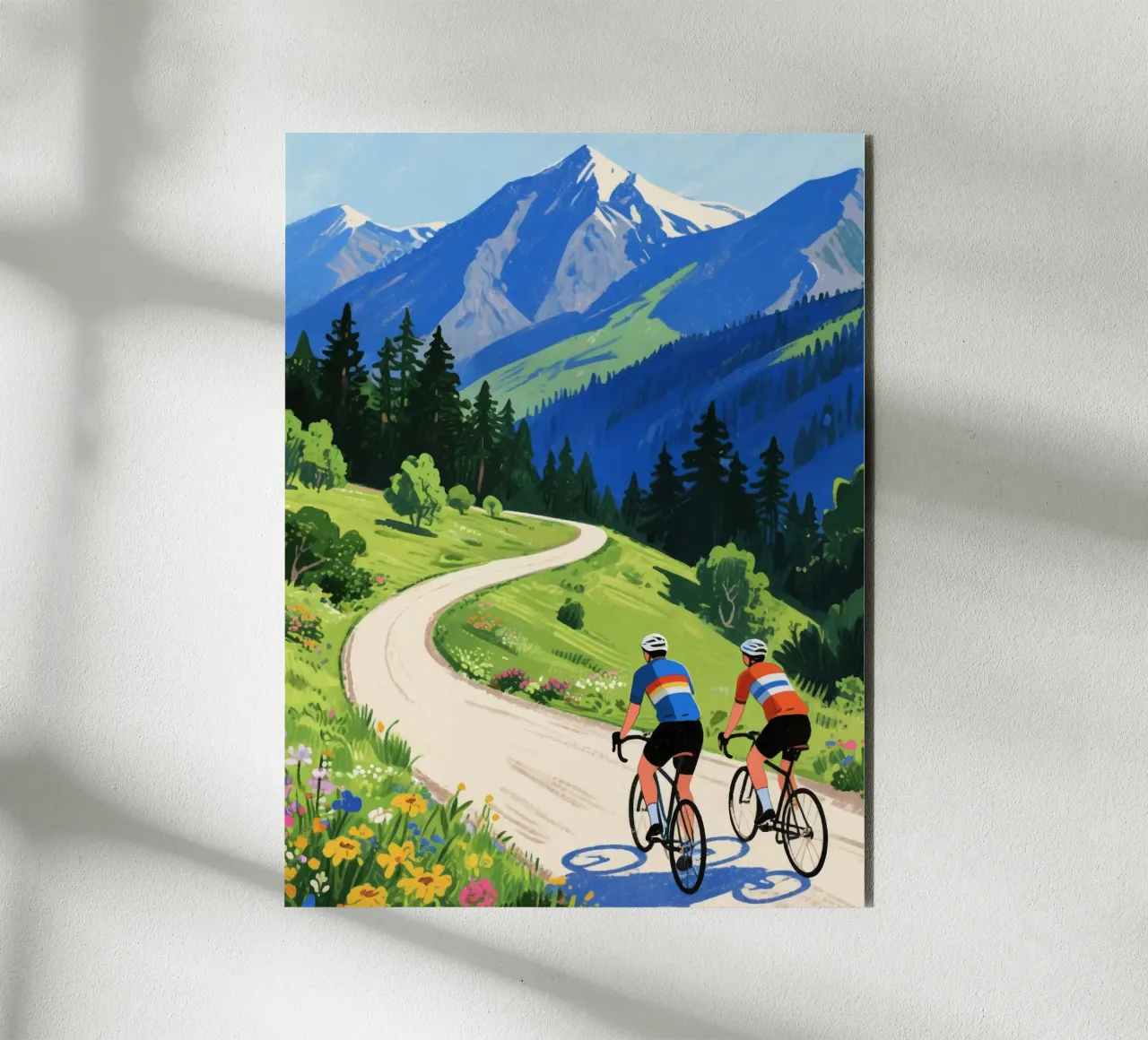 cyclists in nature alluminio dibond da knowledge