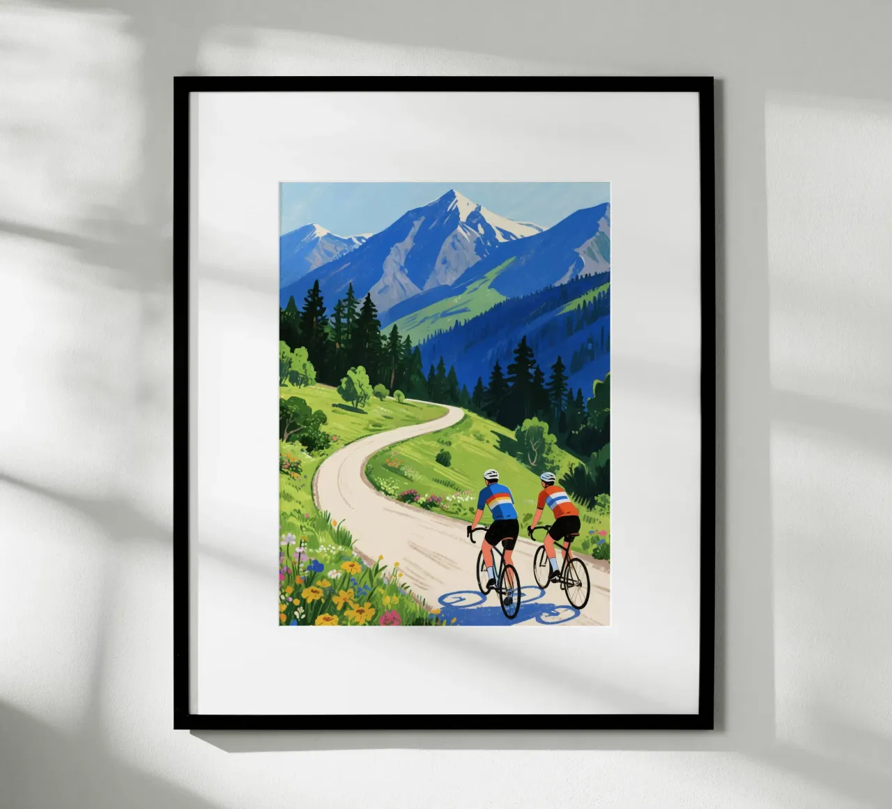cyclists in nature poster da knowledge