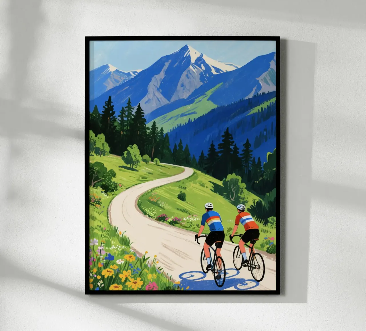 cyclists in nature poster da knowledge