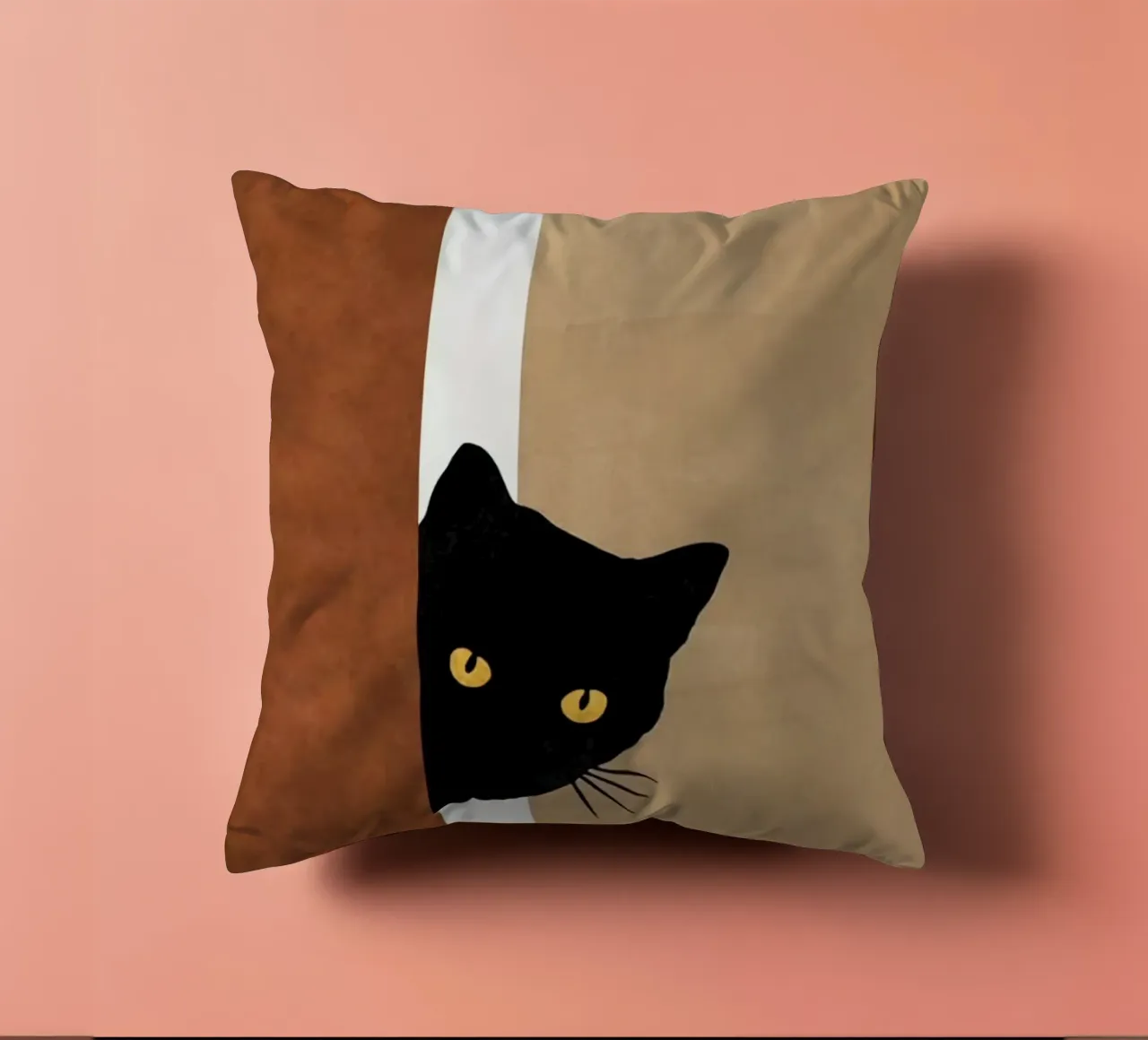 cat in wall cuscino da melts