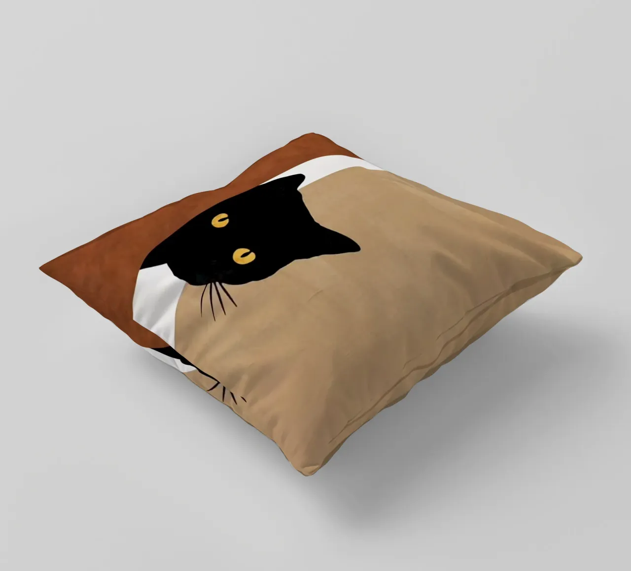 cat in wall cuscino da melts