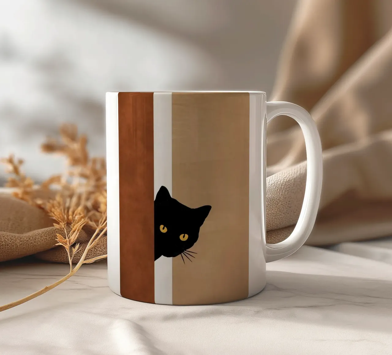 cat in wall tazza in ceramica da melts