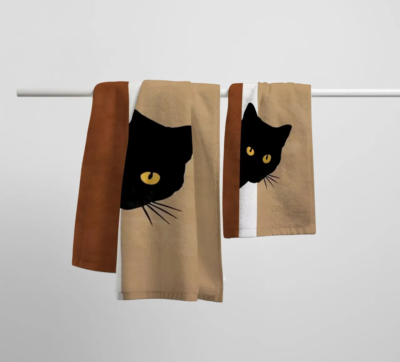 cat in wall asciugamano da bagno da melts