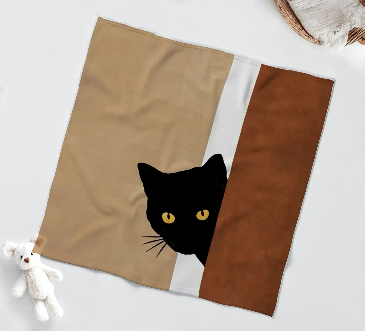 cat in wall coperta in pile da melts