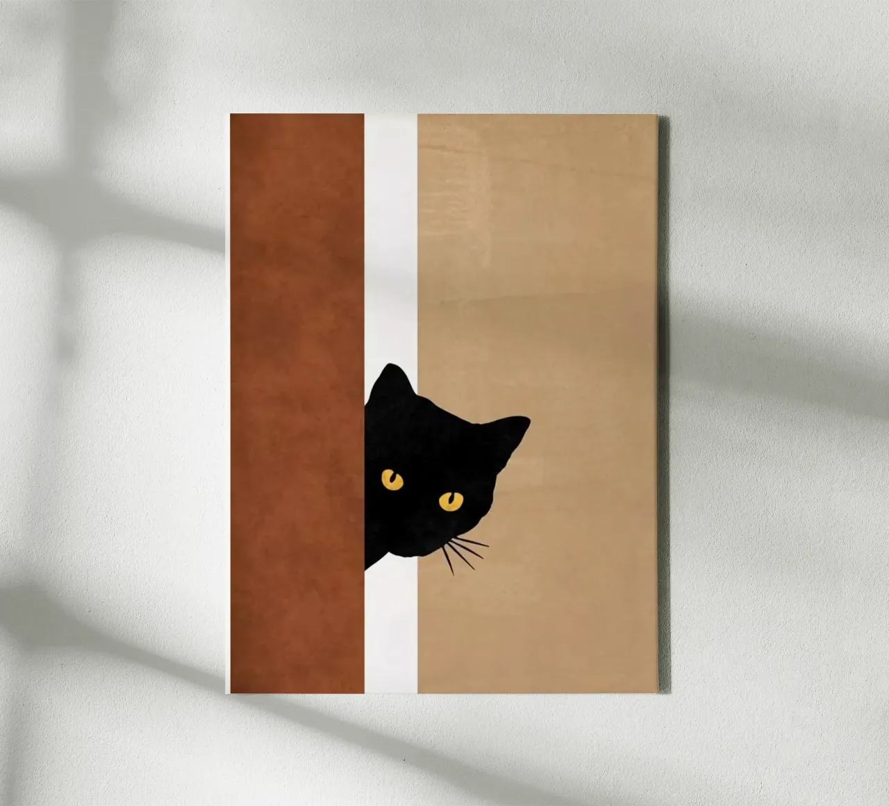 cat in wall tela con Cornice a cassetta da melts