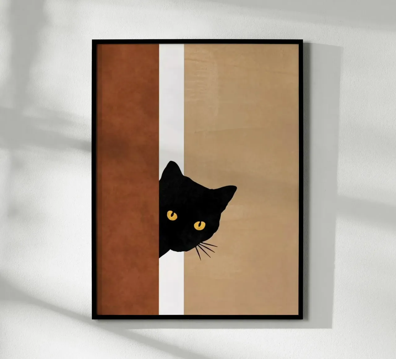 cat in wall poster con telaio in legno da melts