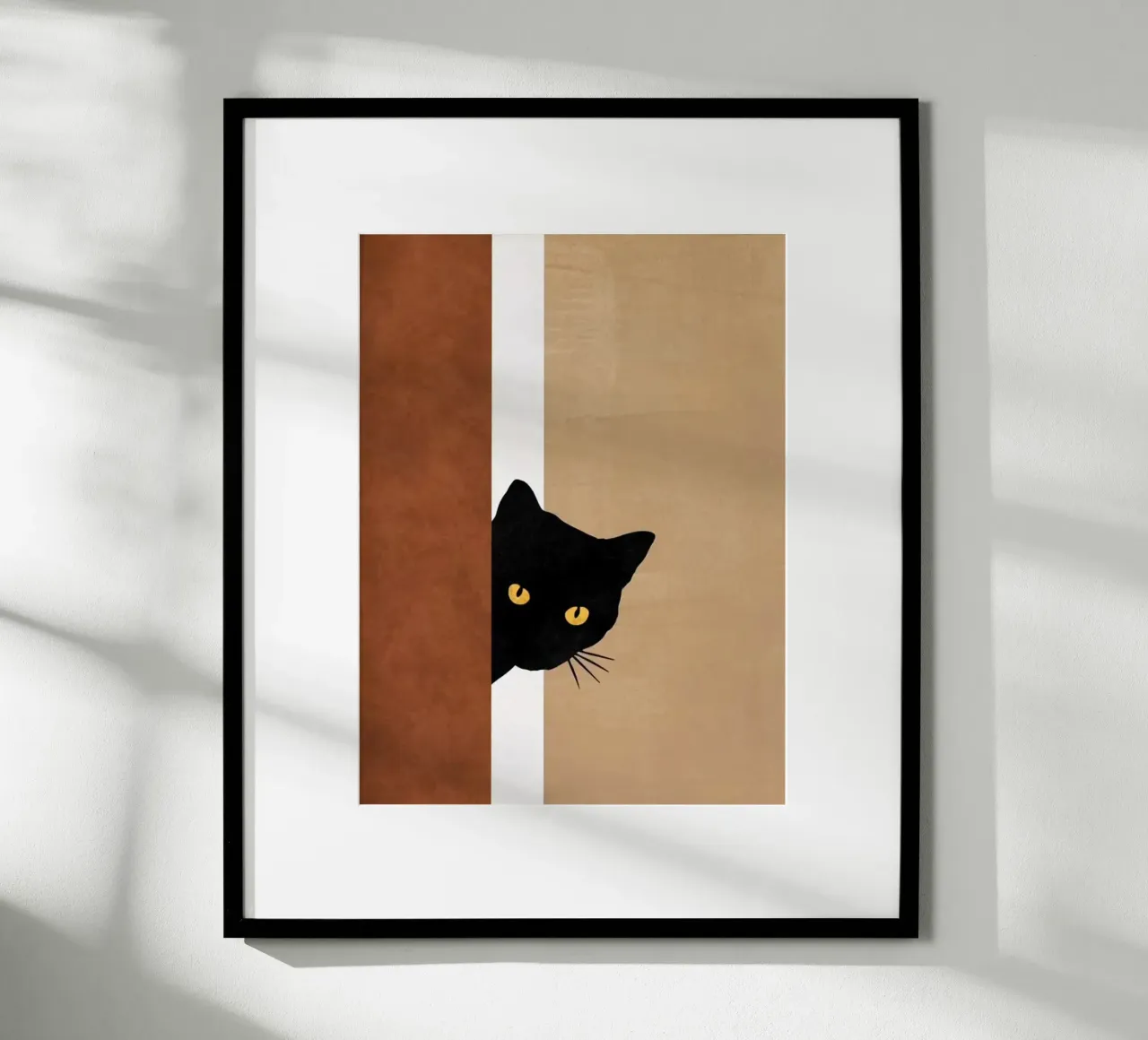 cat in wall poster con telaio in legno da melts