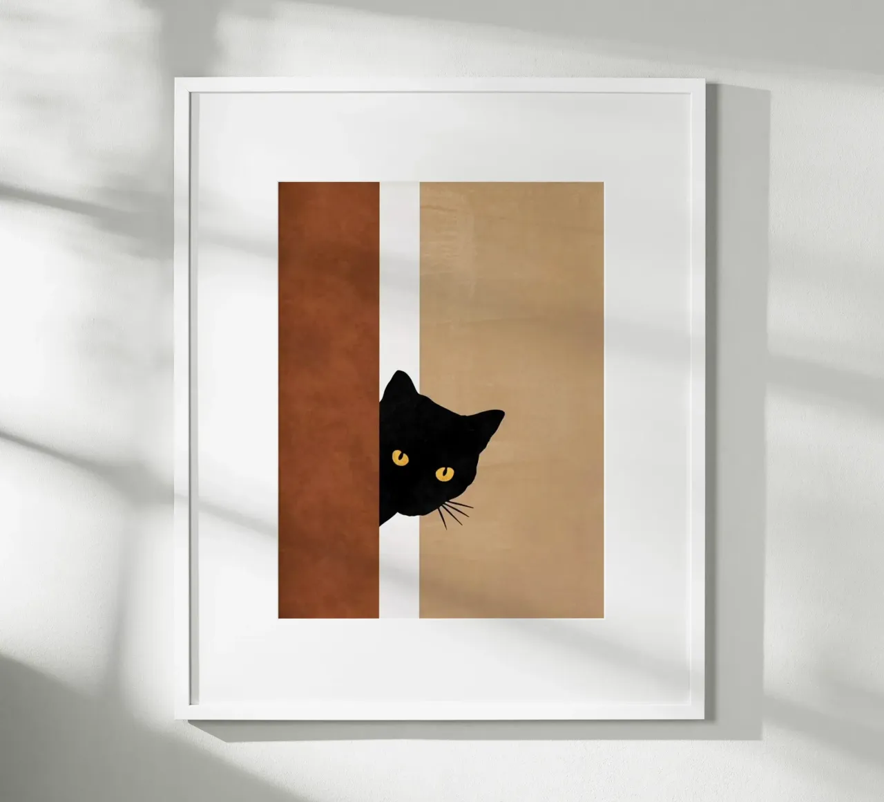 cat in wall poster con telaio in legno da melts
