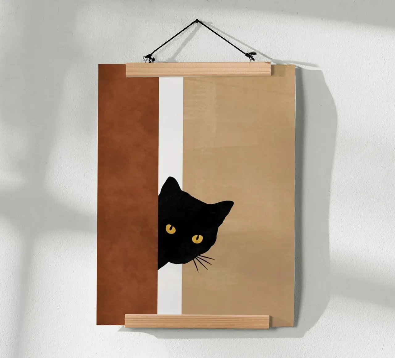 cat in wall poster con telaio in legno da melts