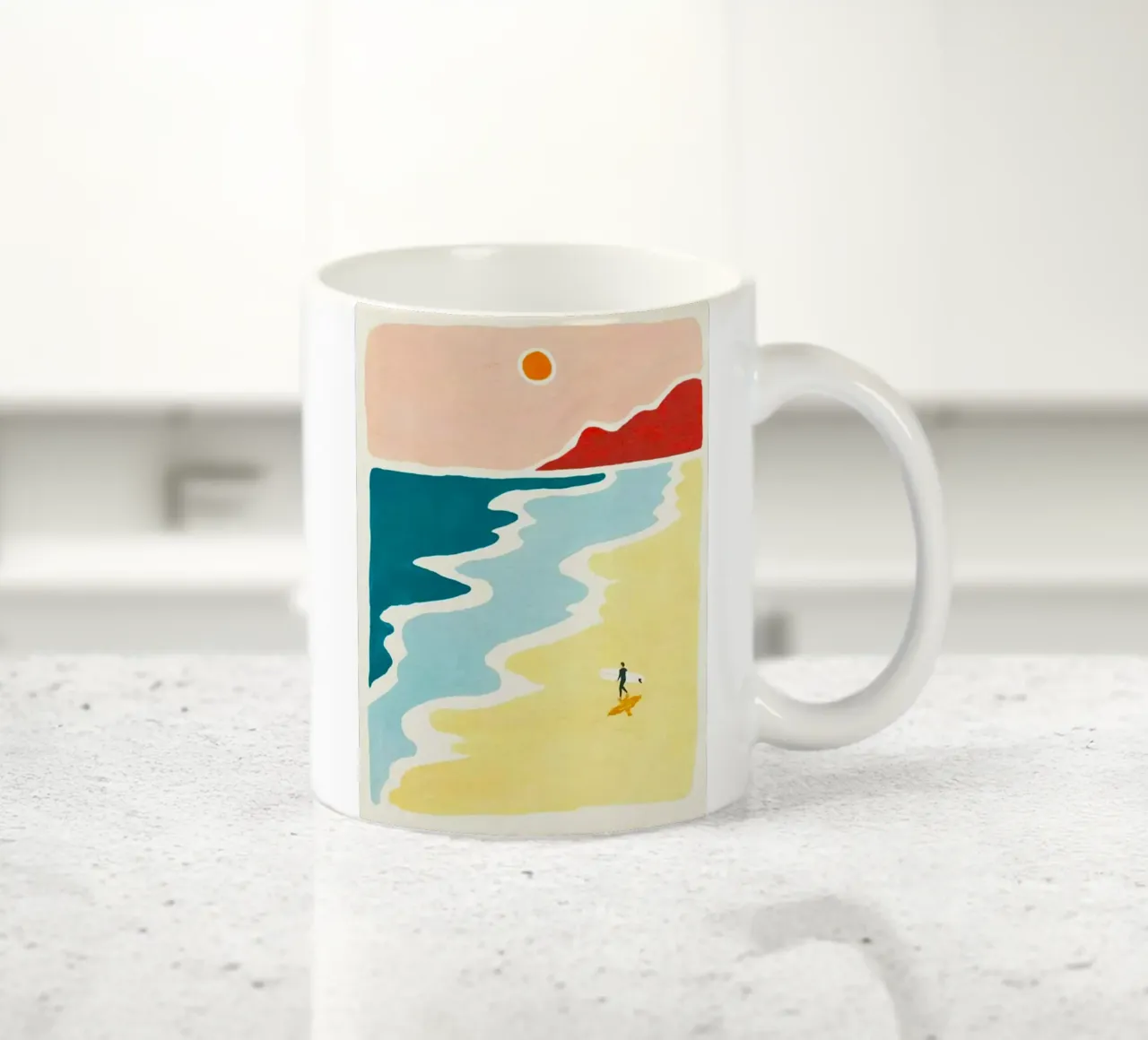 curve wave beach tazza in ceramica da melts