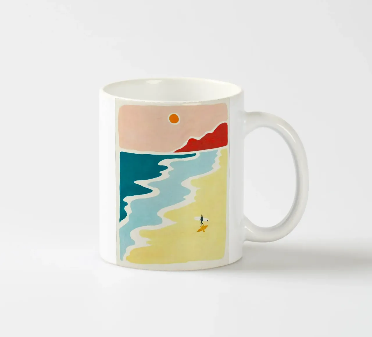 curve wave beach tazza in ceramica da melts
