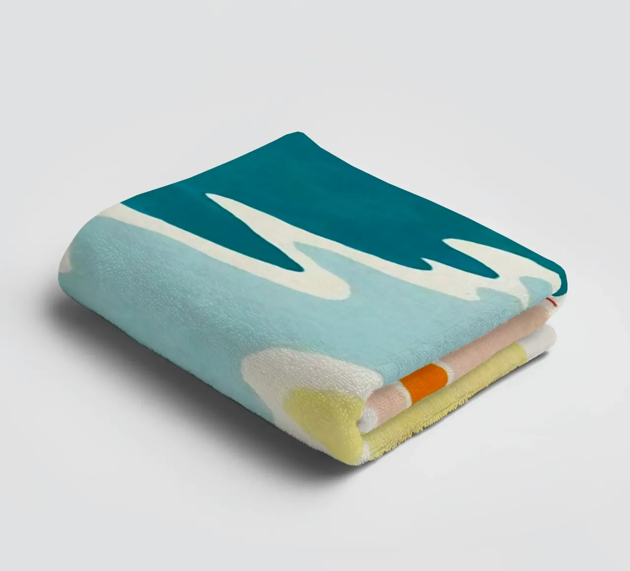 curve wave beach asciugamano da bagno da melts