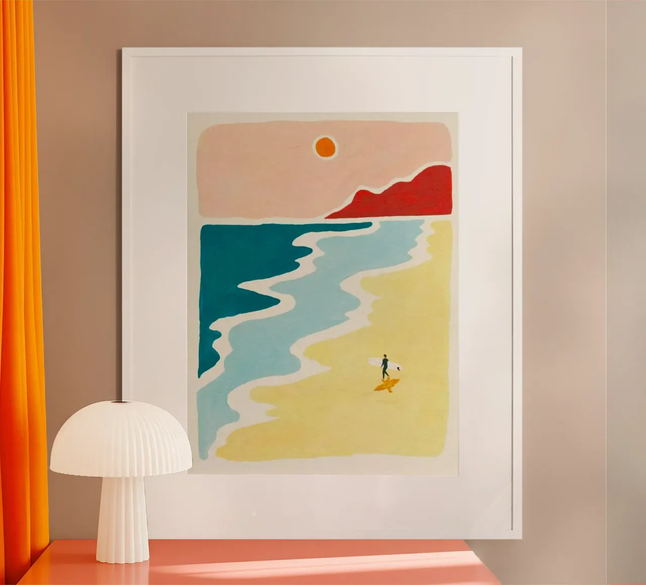 curve wave beach poster da melts