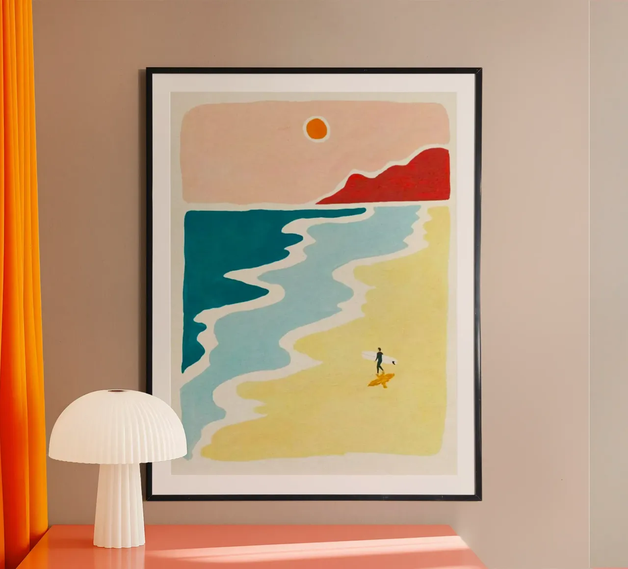curve wave beach poster da melts