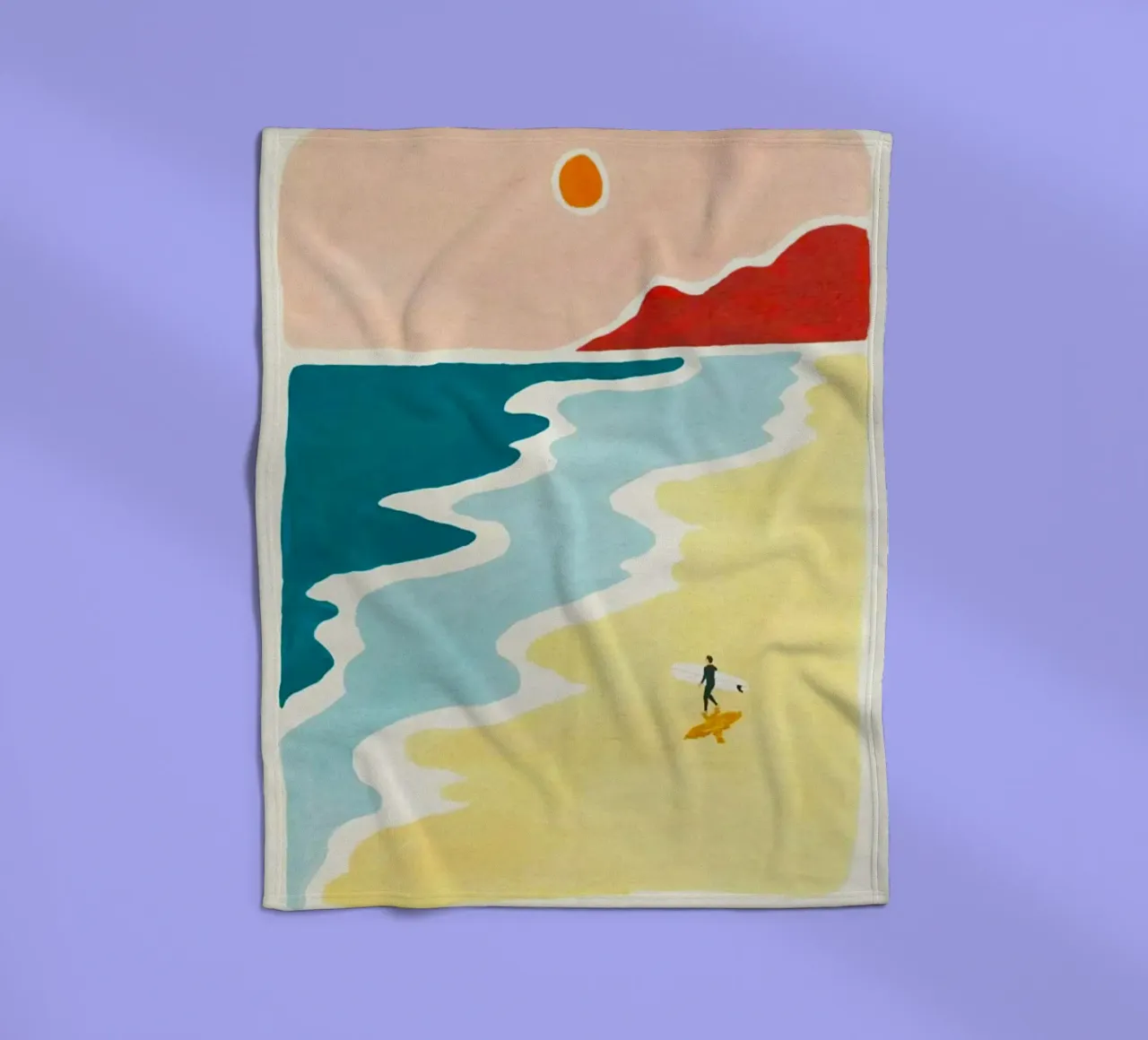 curve wave beach coperta in pile da melts