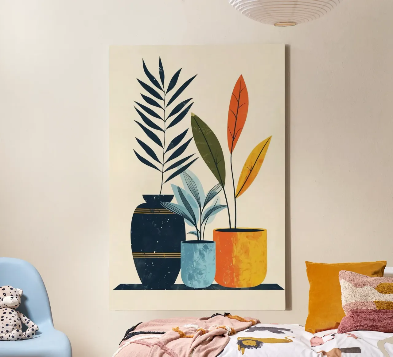 vase branch canvas met Baklijst van melts
