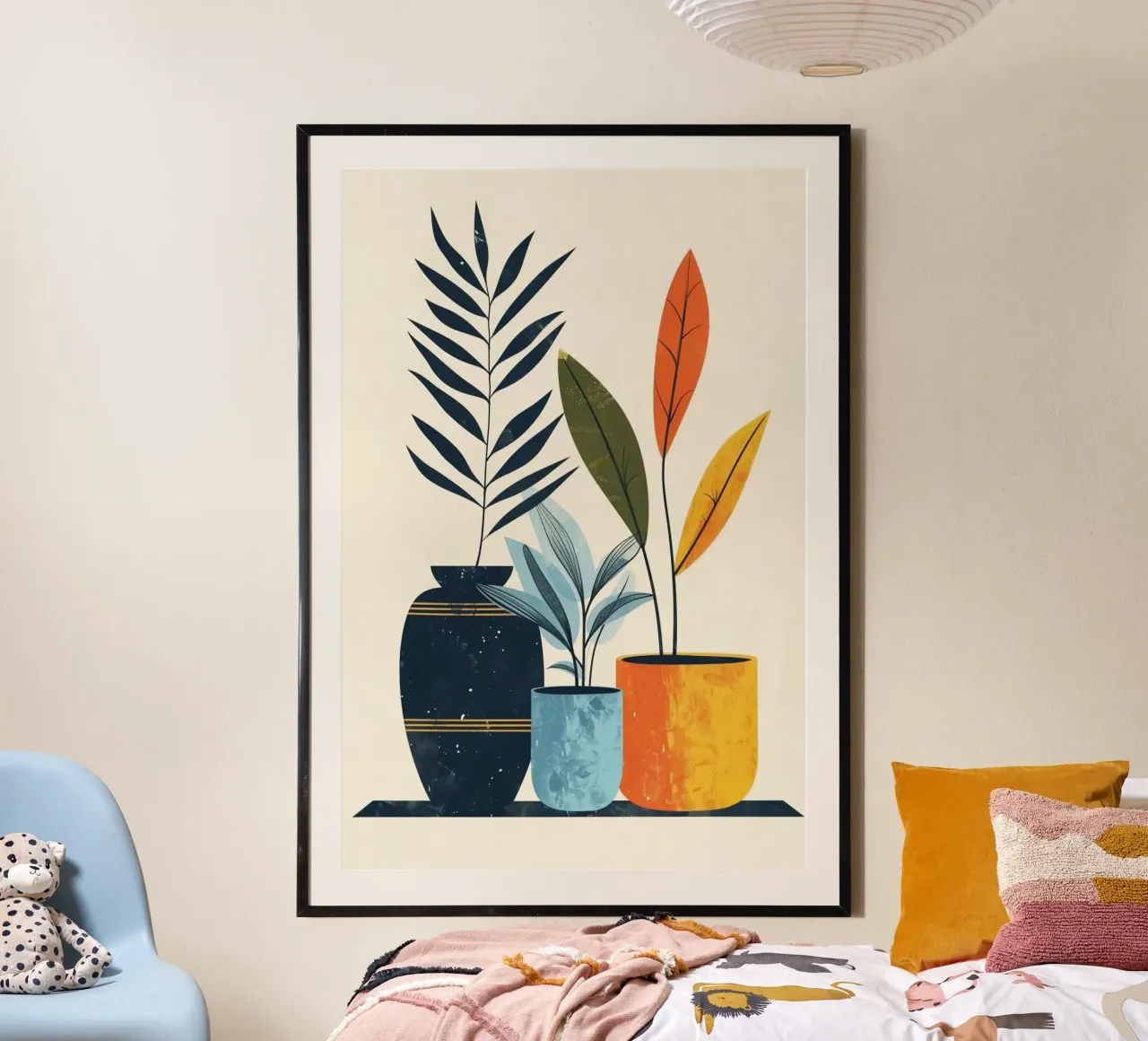 vase branch poster con telaio in legno da melts