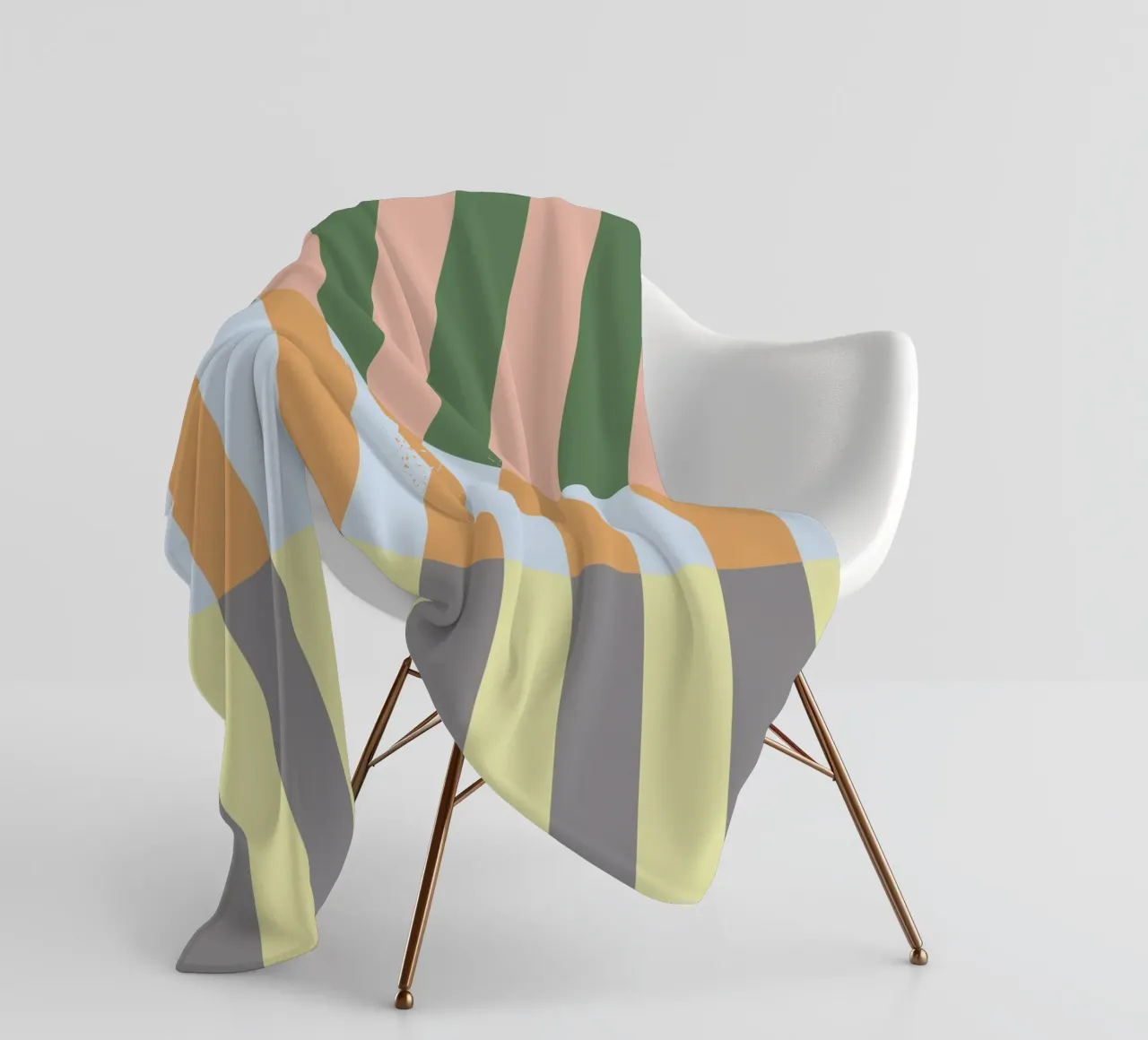 Multi Colored Stripes Pattern fleece blanket by Paigaam Studio