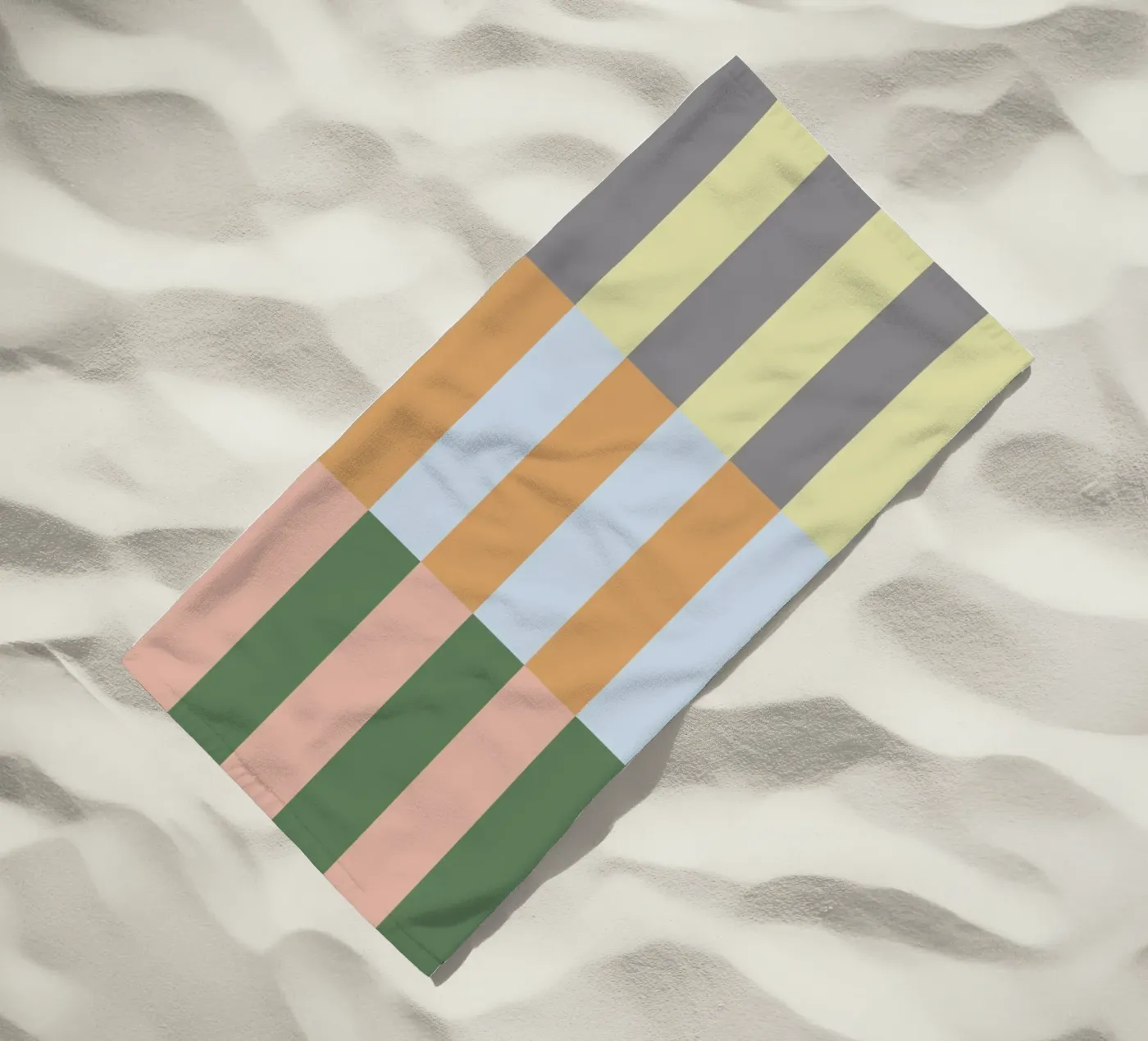 Motif de rayures multicolores serviette de plage de Paigaam Studio