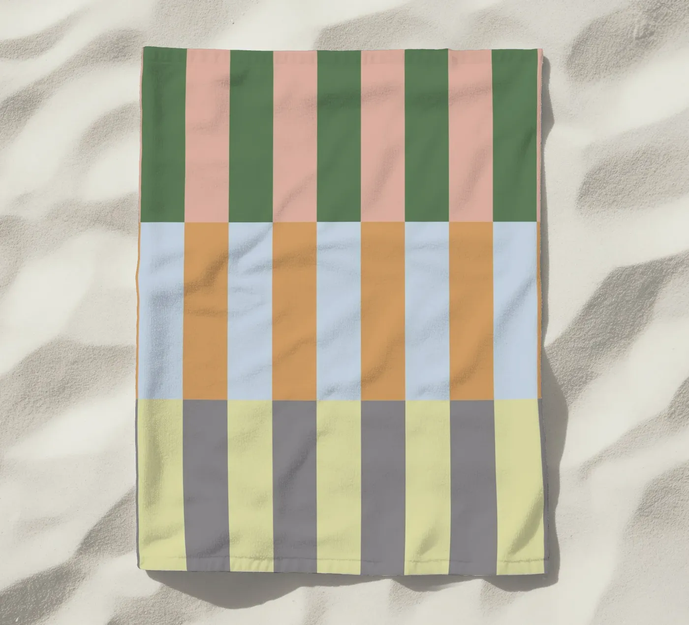Motif de rayures multicolores serviette de plage de Paigaam Studio