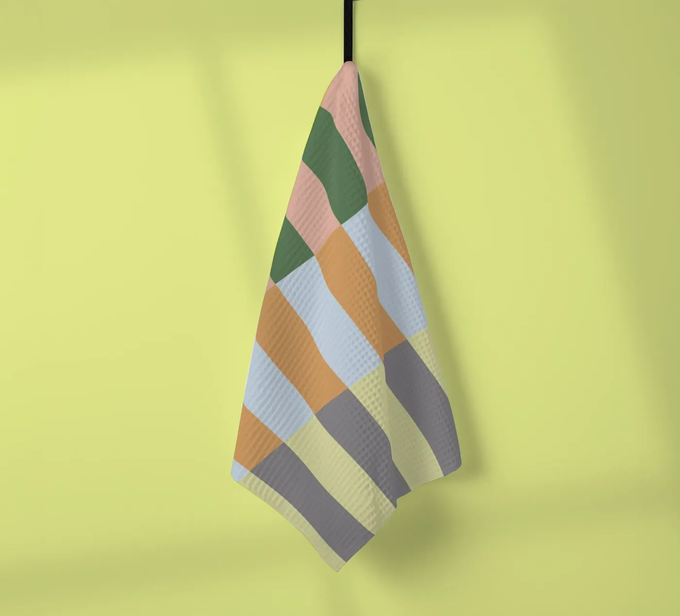 Multi Colored Stripes Pattern tea towel by Paigaam Studio