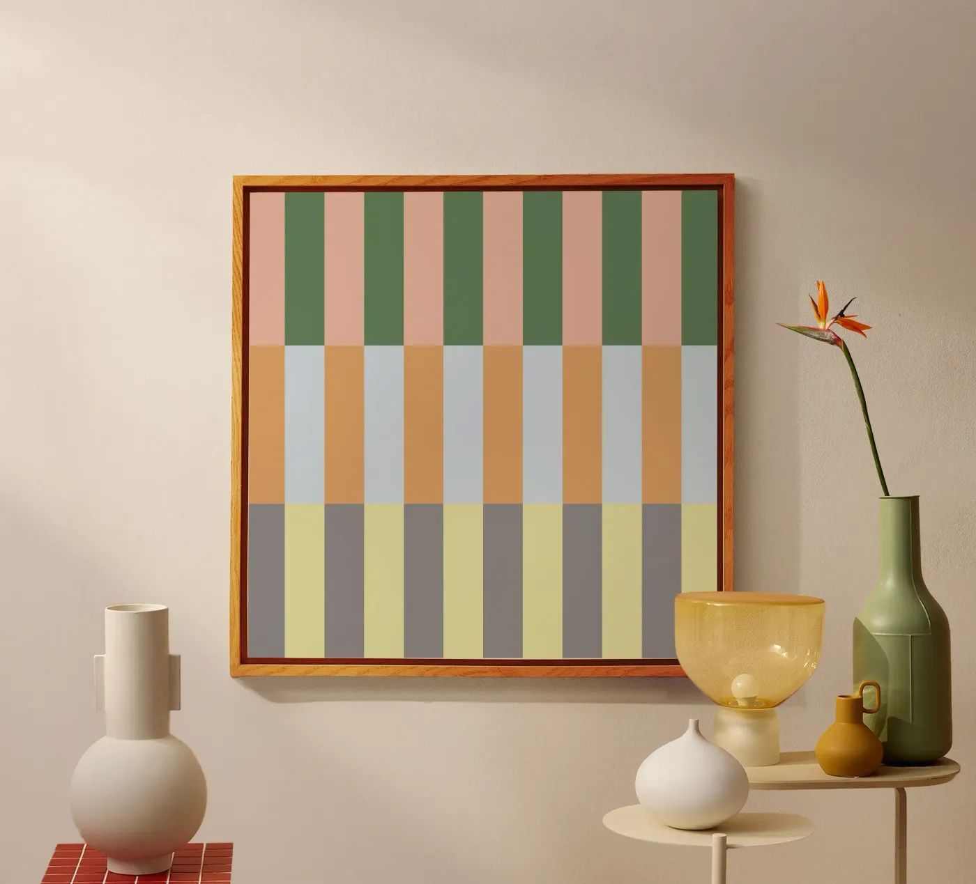Multi Colored Stripes Pattern plexiglass da Paigaam Studio