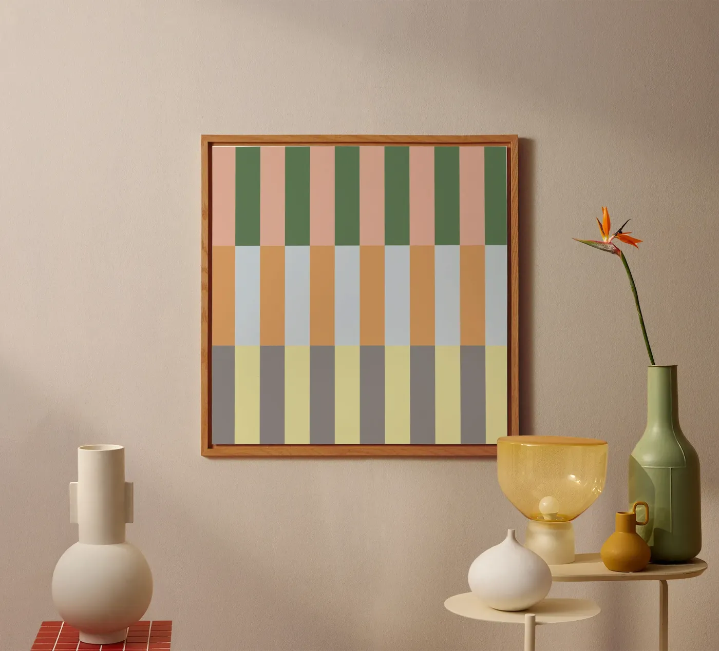 Multi Colored Stripes Pattern pannello forex da Paigaam Studio