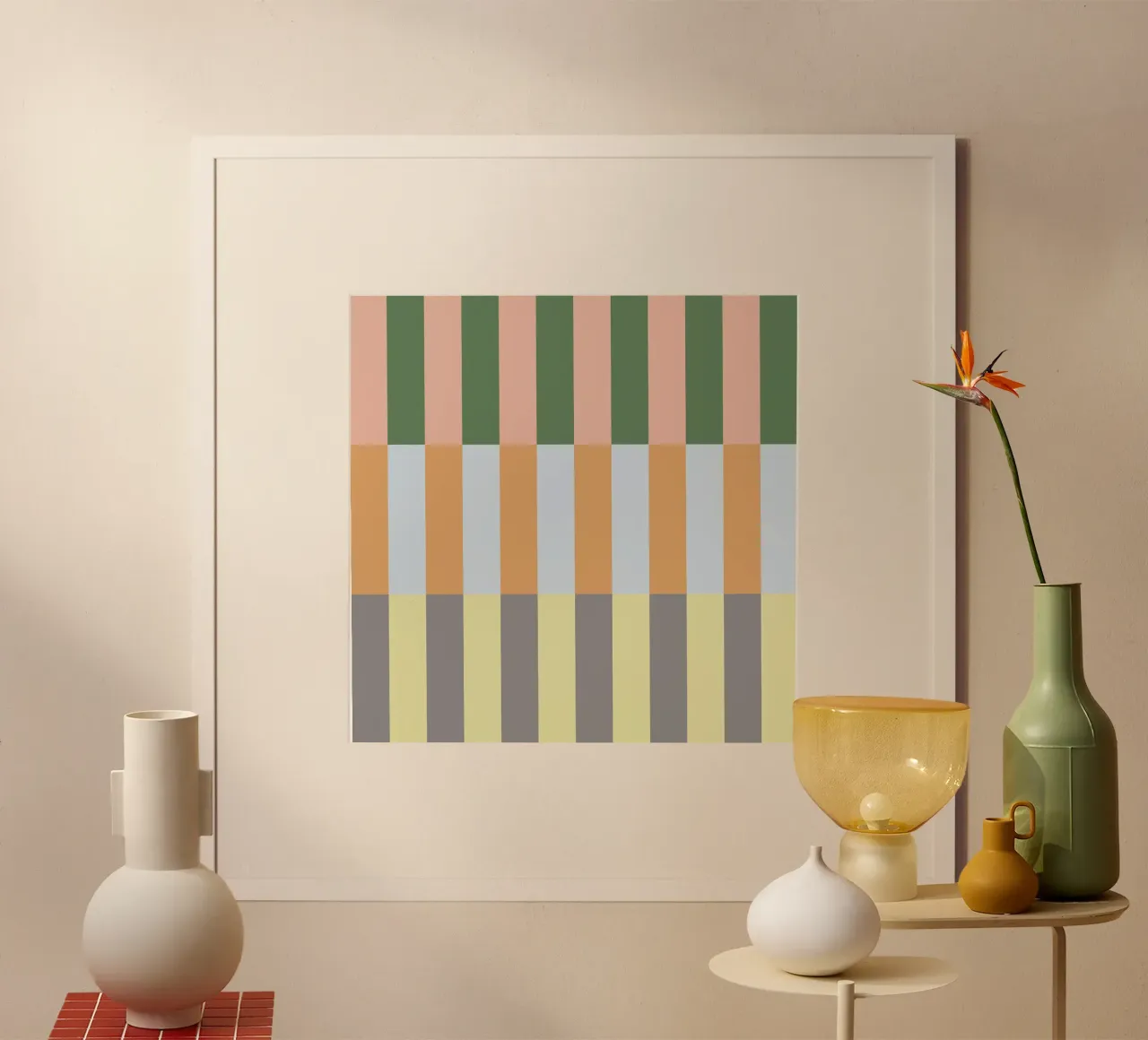 Multi Colored Stripes Pattern poster by Paigaam Studio