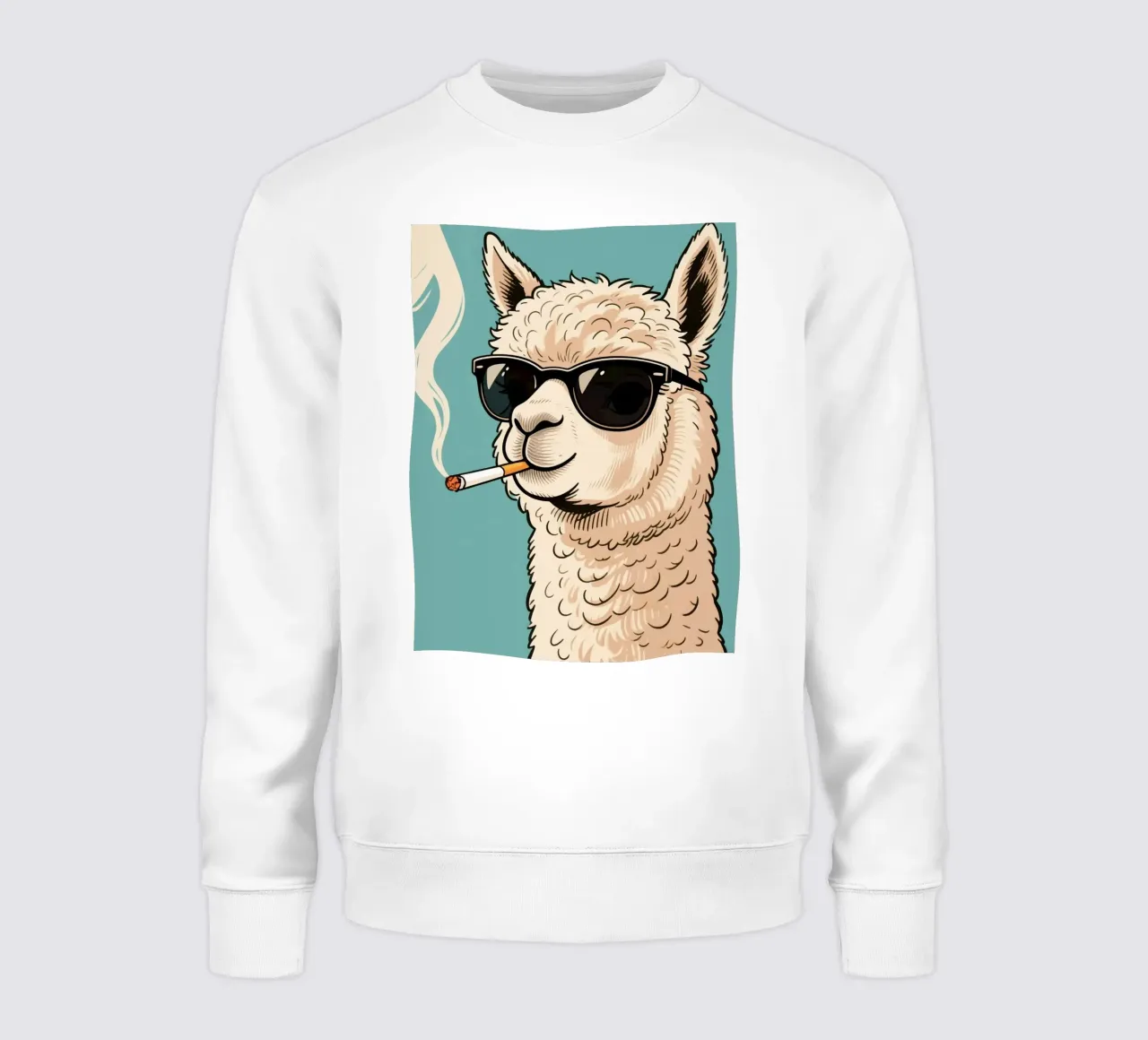 smoking alpaca felpa da knowledge