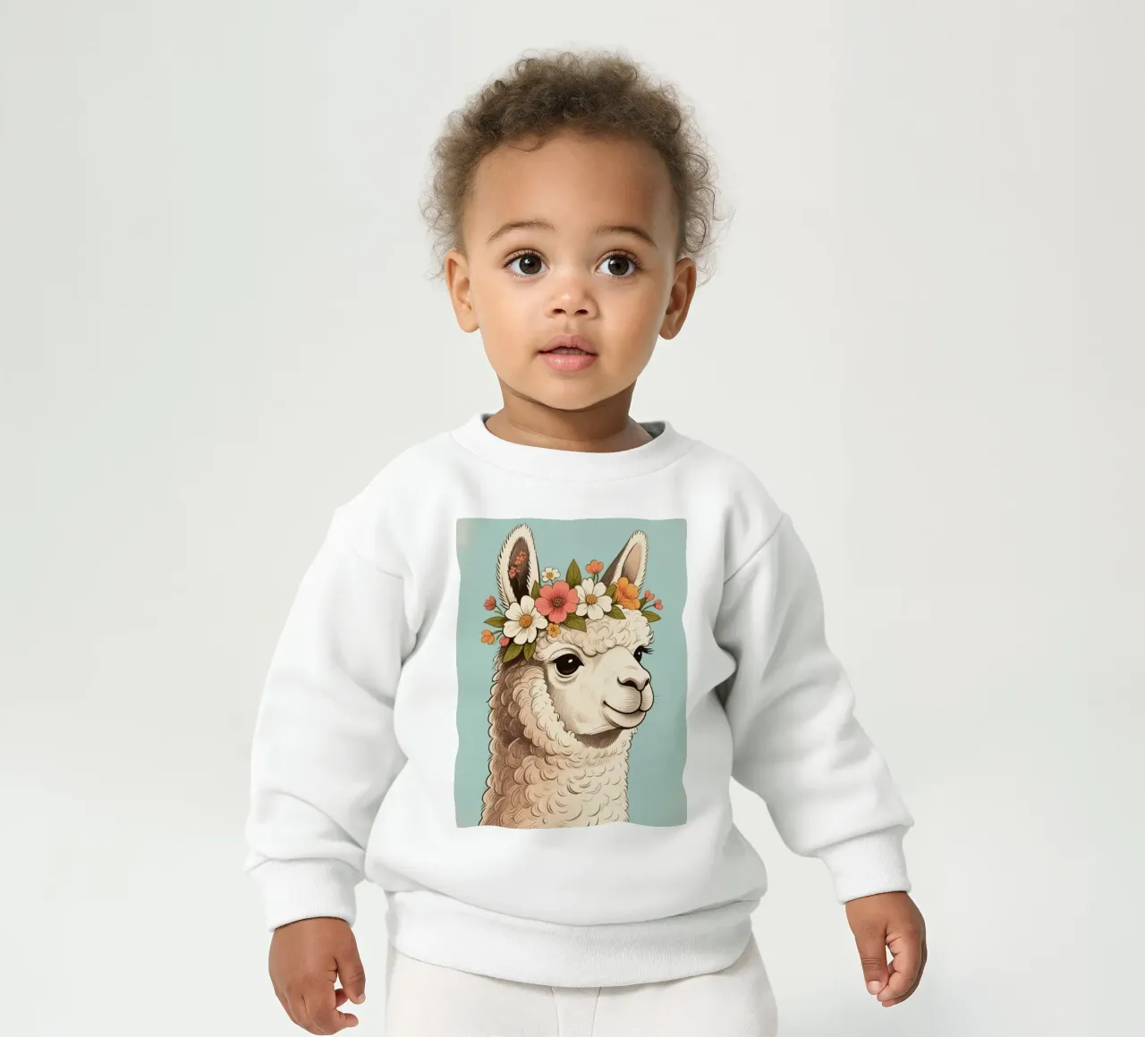 alpaca flower bloom felpa neonato da knowledge
