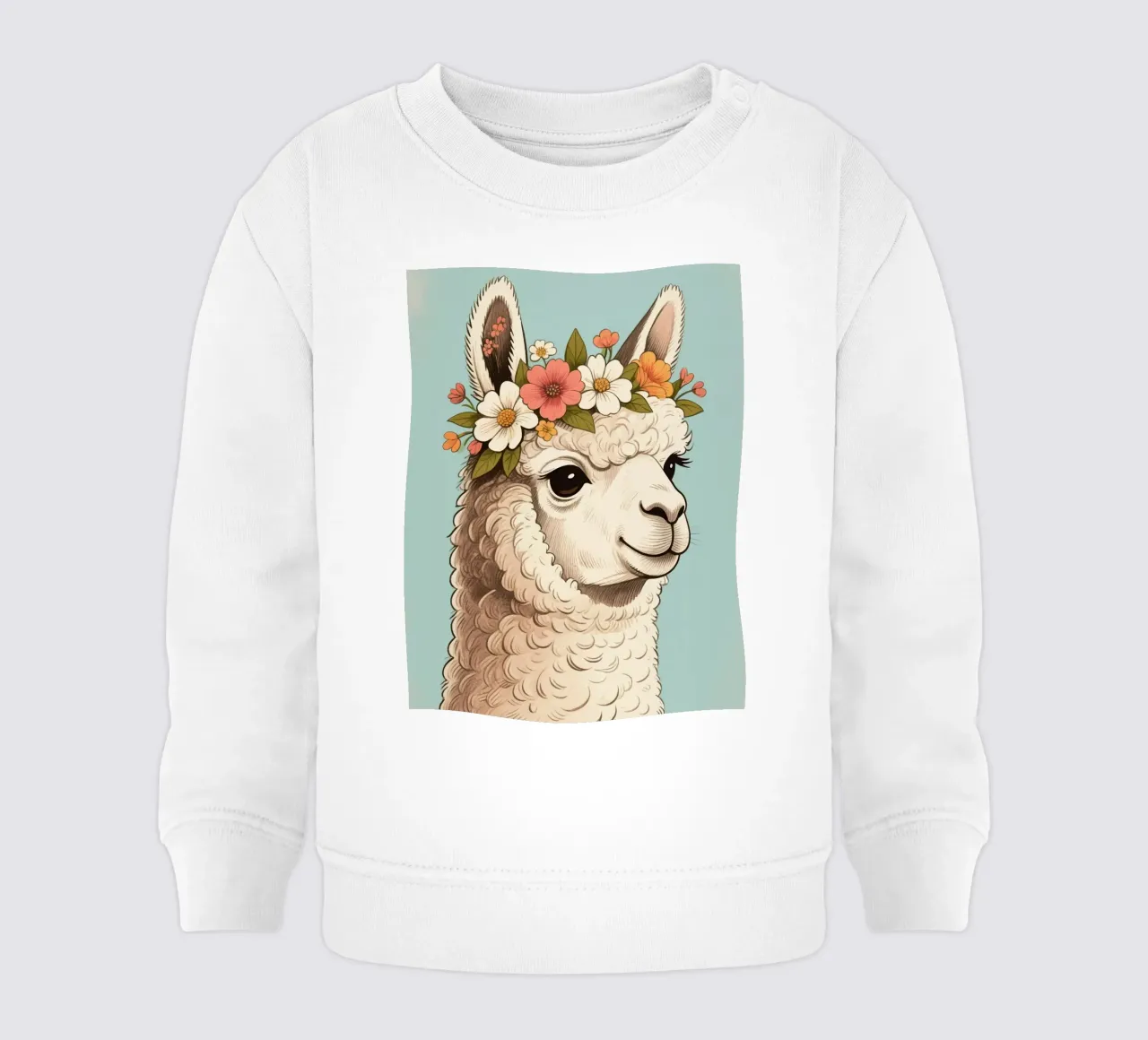 alpaca flower bloom felpa neonato da knowledge